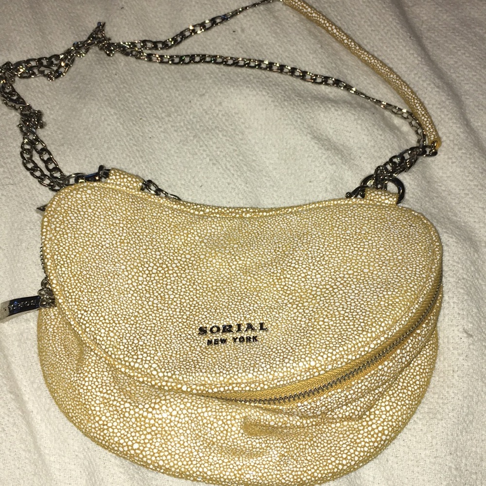 Sorial NY stingray and embossed leather purse
